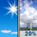 Friday: Sunny then Slight Chance Showers And Thunderstorms
