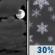 Tuesday Night: Mostly Cloudy then Chance Light Snow